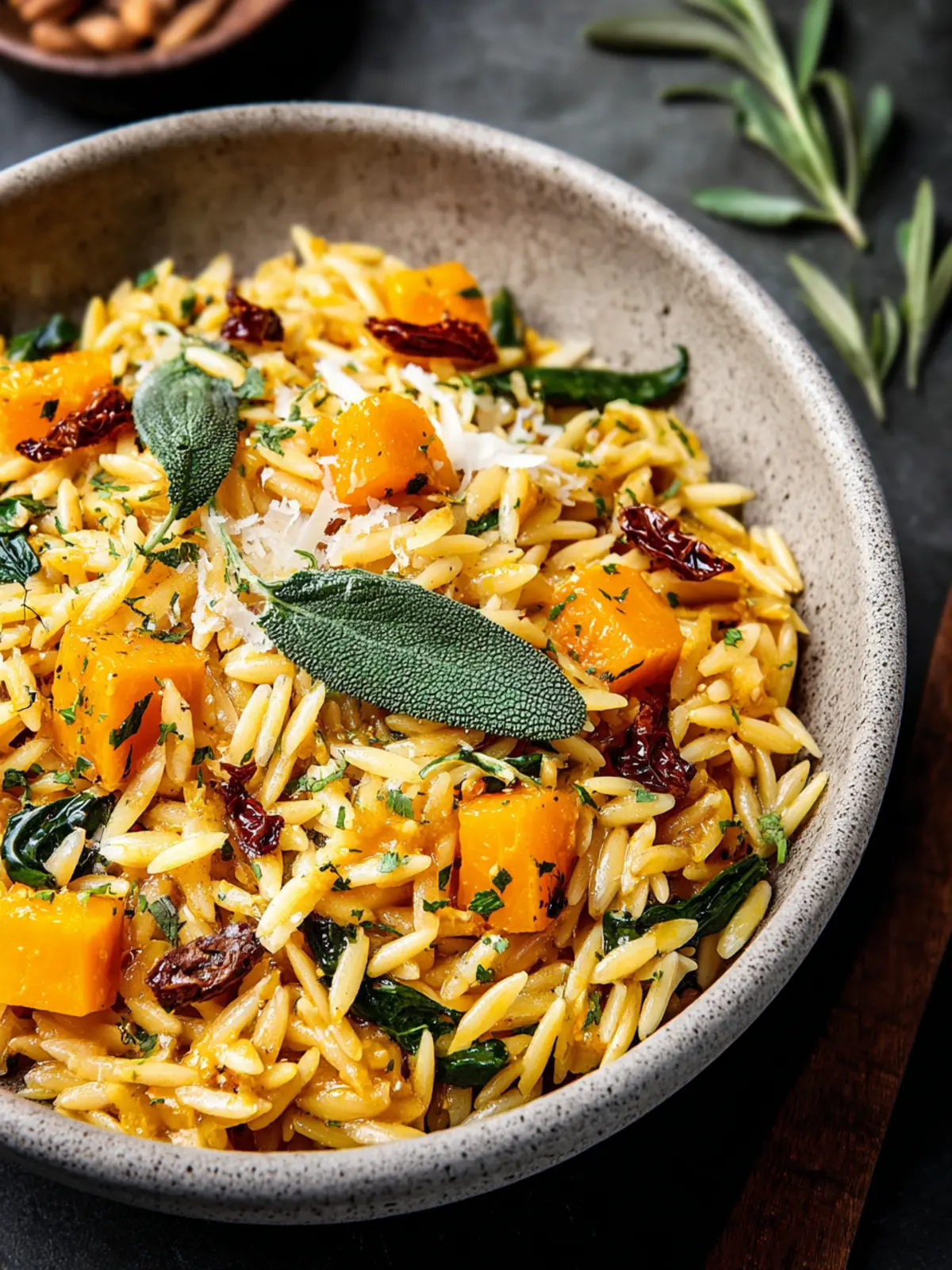 Cozy Butternut Squash Orzo Recipe First Image