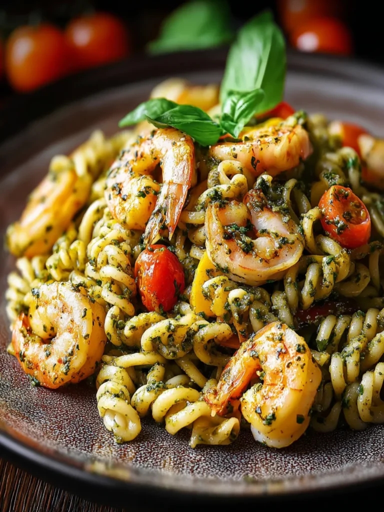 Delicious Shrimp Pesto Pasta First Image