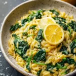 One-Pot Creamy Lemon Orzo with Spinach First Image