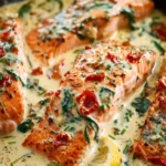 Creamy Garlic Butter Salmon Skillet First Image