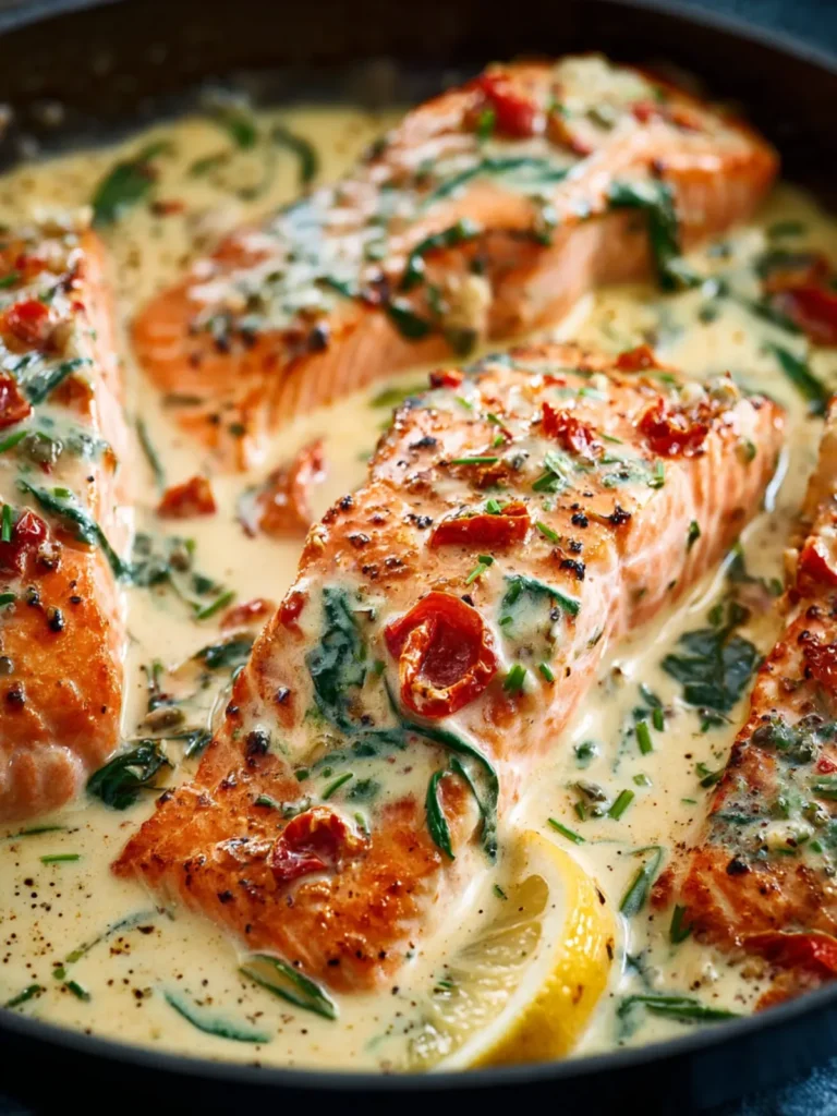 Creamy Garlic Butter Salmon Skillet First Image