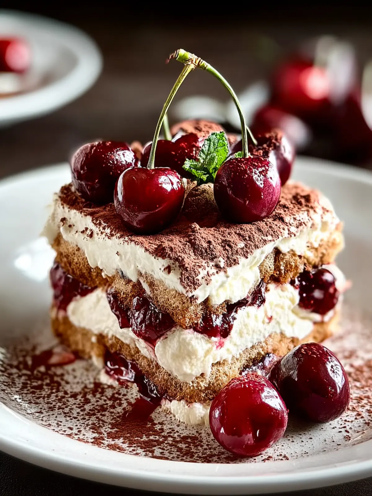 Cherry Amaretto Tiramisu Dessert: A Decadent Twist on a Classic Italian Treat First Image