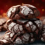 Perfect Double Chocolate Crinkle Cookies First Image