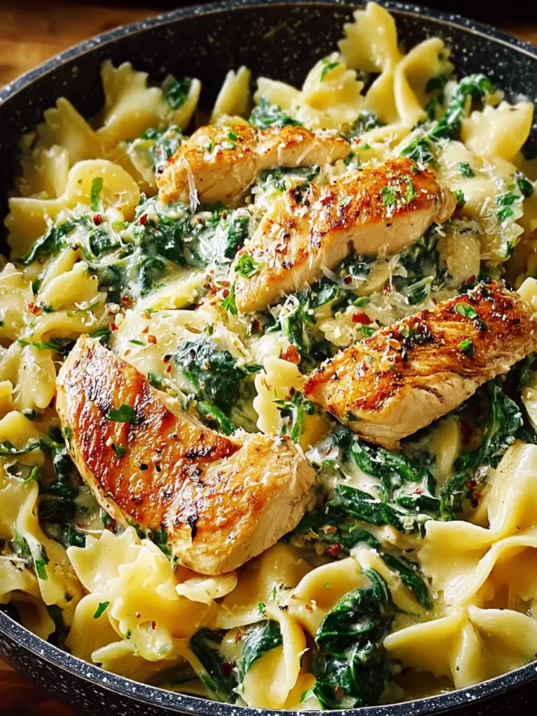 Creamy Spinach Artichoke Pasta with Chicken Delight First Image