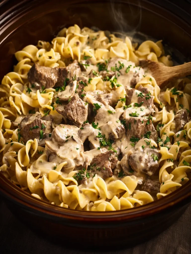 Crock Pot Beef Stroganoff First Image