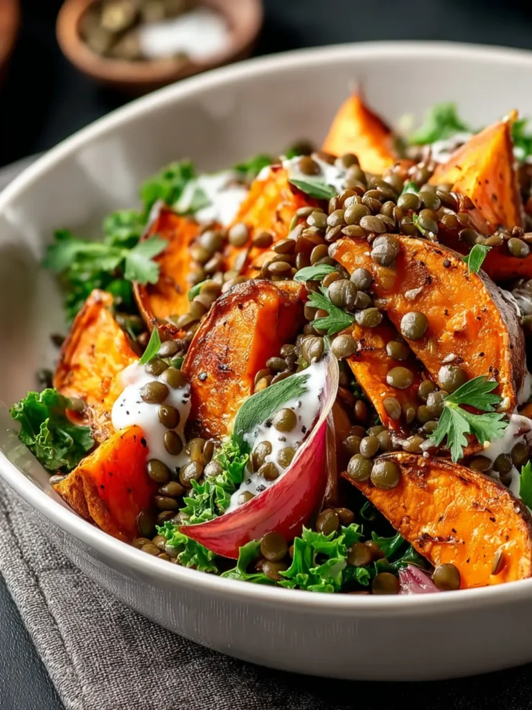 Roasted Sweet Potato Salad with Lentils First Image