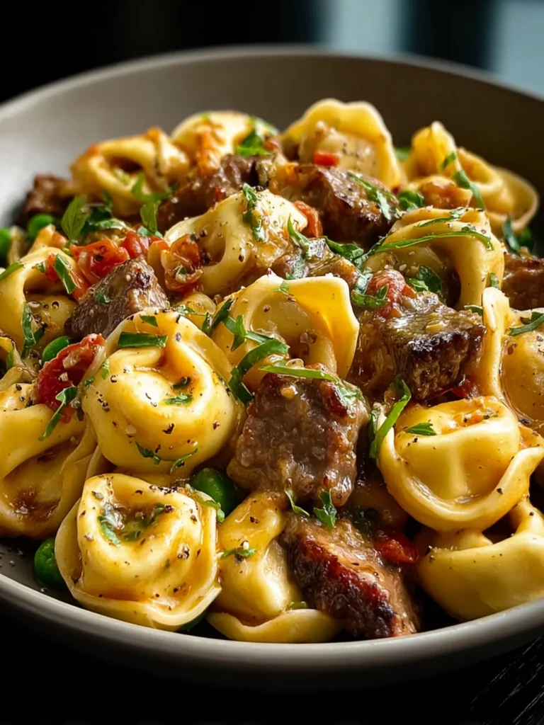 Philly Cheesesteak Tortellini Pasta First Image