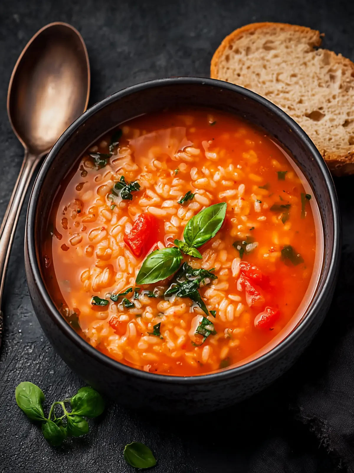 Tomato Rice Soup Recipe First Image