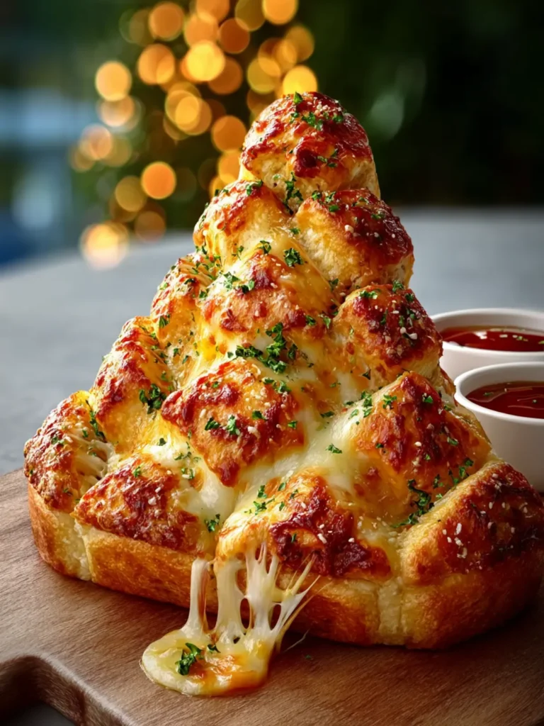 Cheesy Christmas Tree Bread First Image