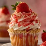 Strawberry Crunch Cupcakes First Image