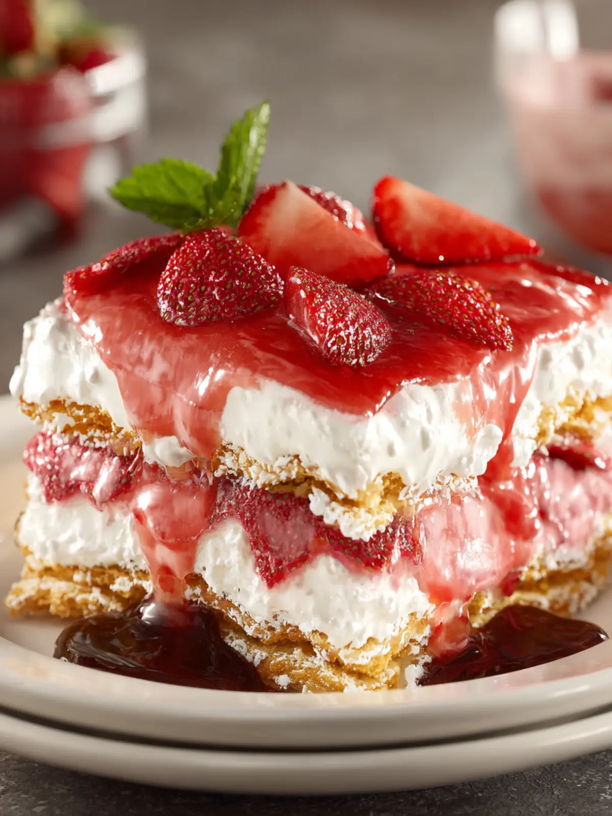 Strawberry Eclair Cake First Image