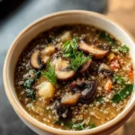 Mushroom Quinoa Soup Recipe First Image