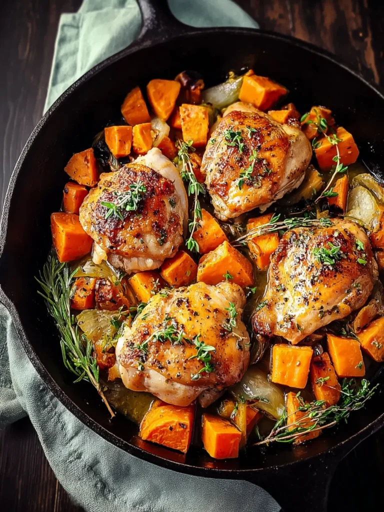 One-Pan Chicken and Sweet Potato Skillet First Image