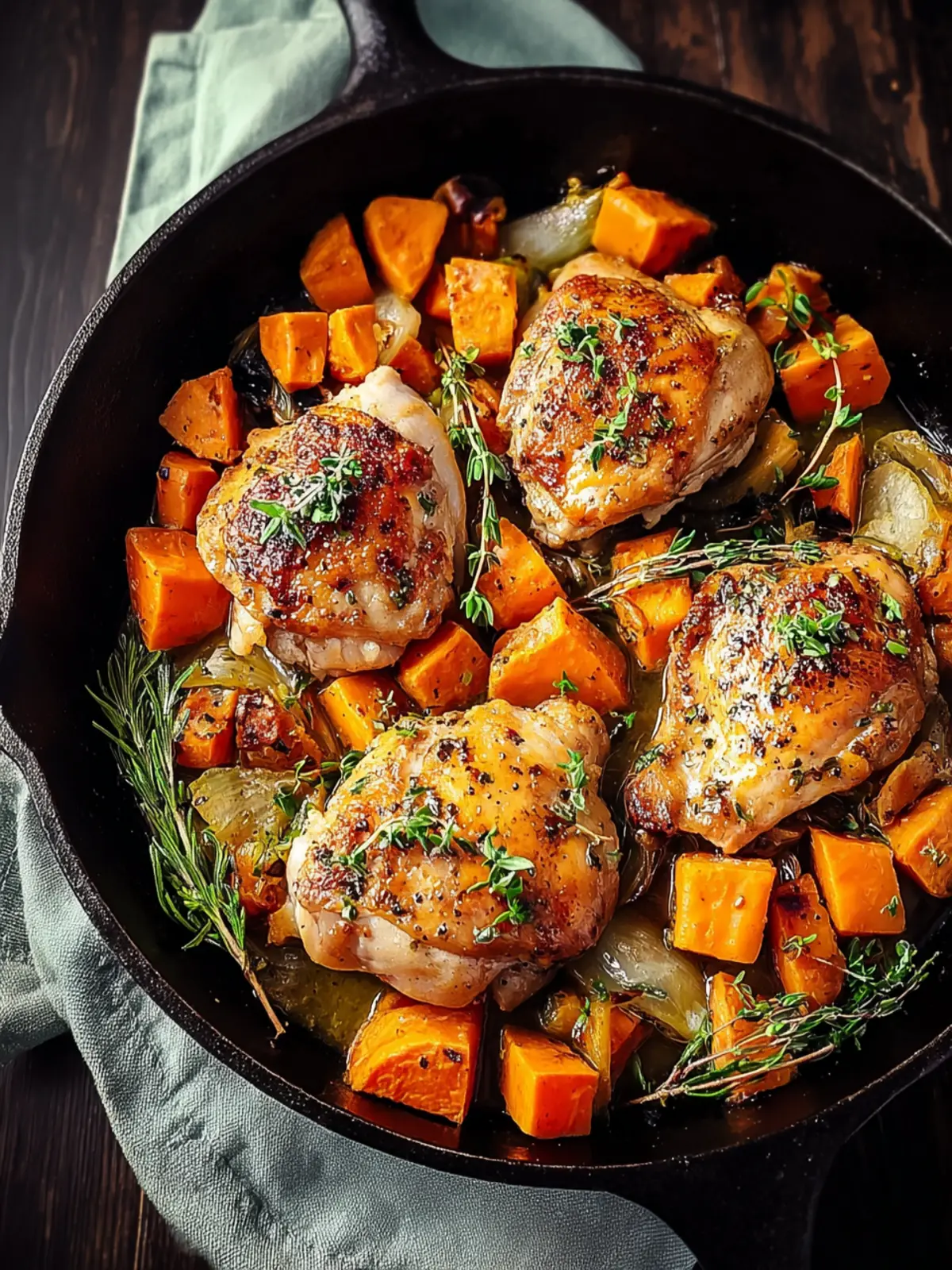 One-Pan Chicken and Sweet Potato Skillet First Image