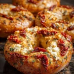 Sourdough Sun Dried Tomato Bagels: Irresistibly Cheesy Bliss 9 Sourdough Sun Dried Tomato Bagels with Herbs and Cheese First Image