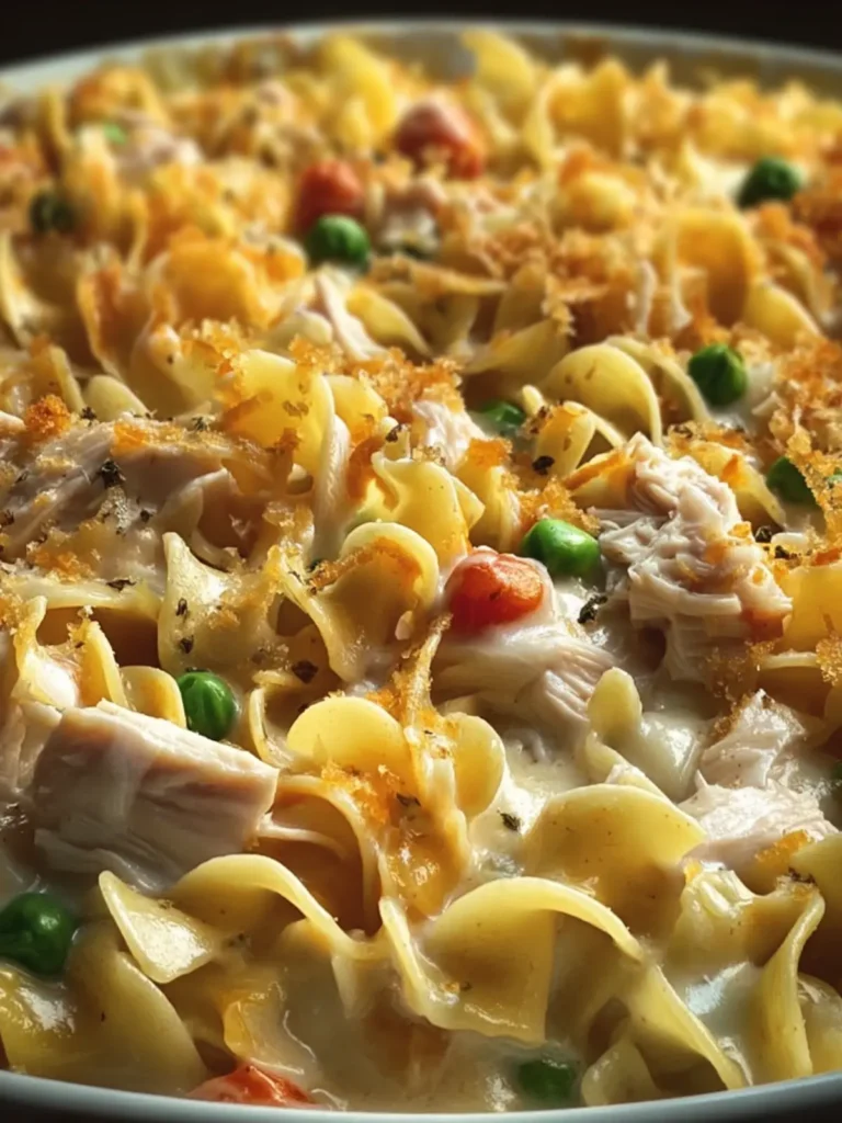 Creamy Million Dollar Chicken Noodle Casserole First Image
