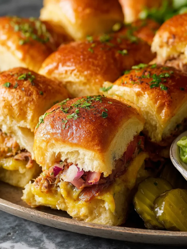 Pickle-Garlic Butter Cuban Inspired Pull-Apart Sliders First Image