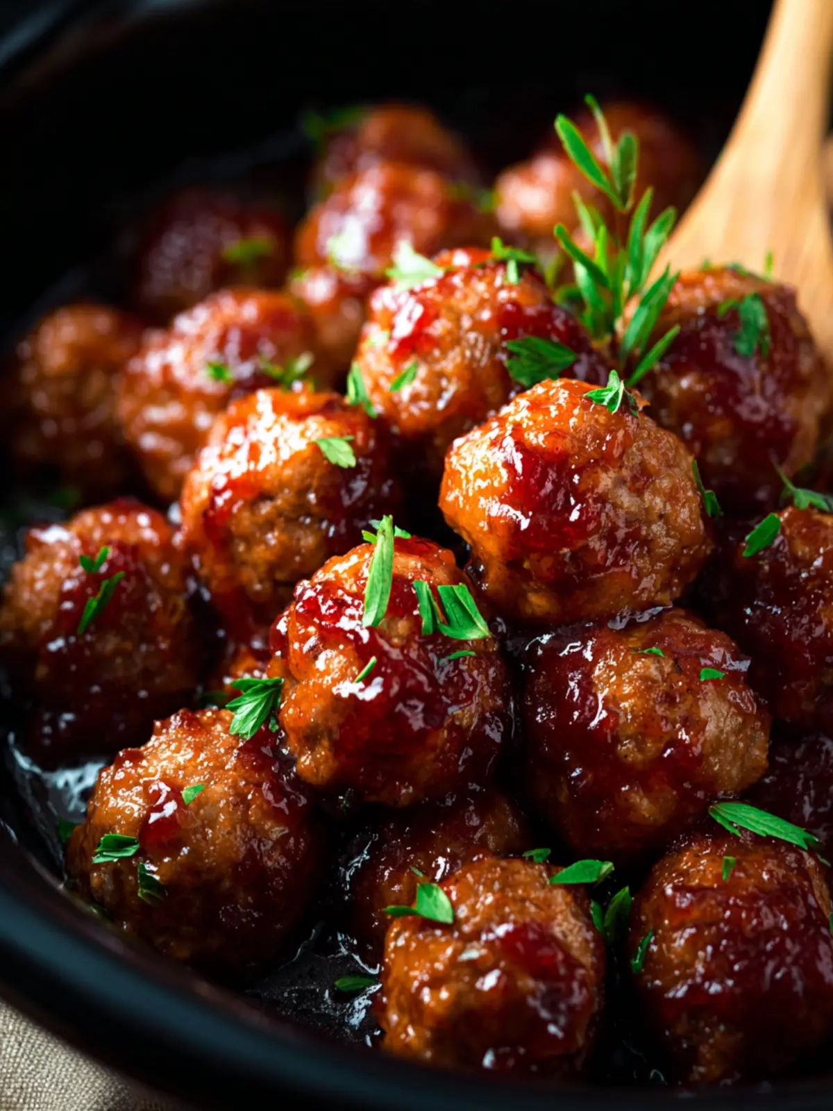 Crock Pot Bourbon Meatballs First Image