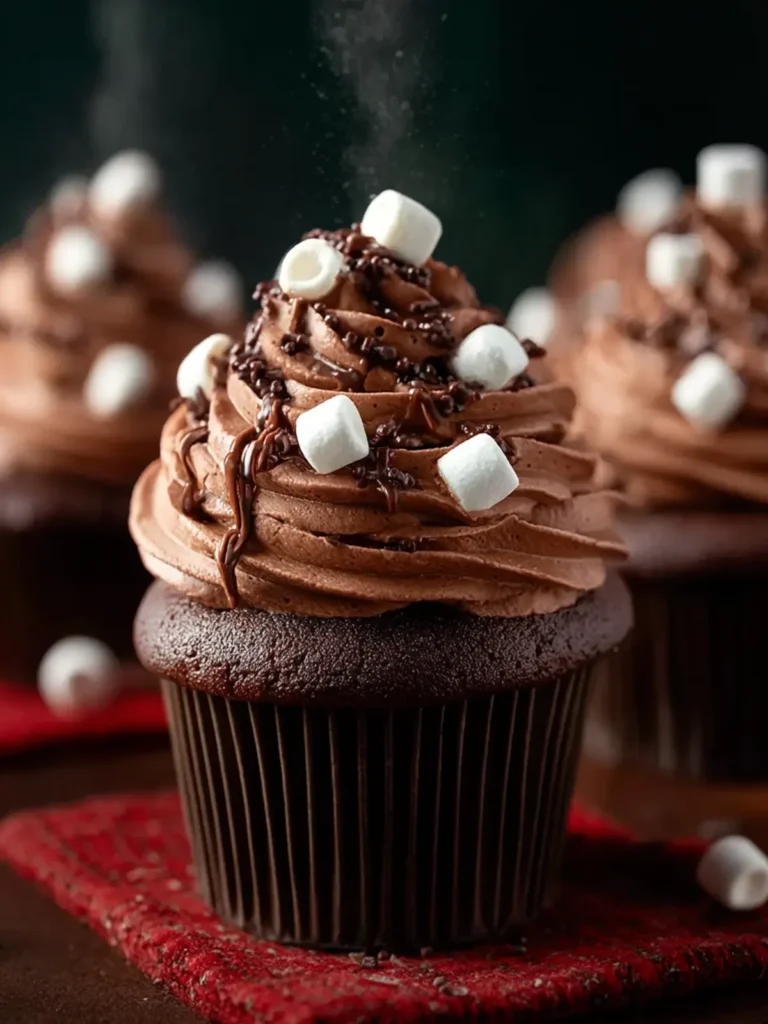 Hot Cocoa Cupcakes First Image