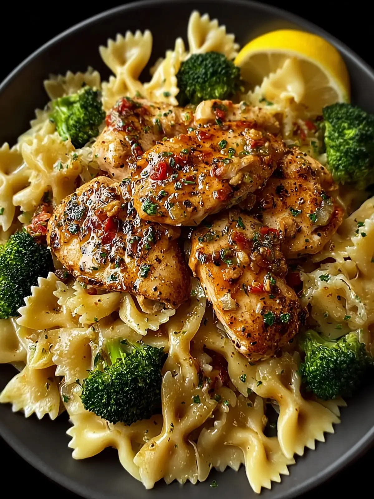 Cowboy Butter Lemon Bowtie Chicken with Broccoli First Image