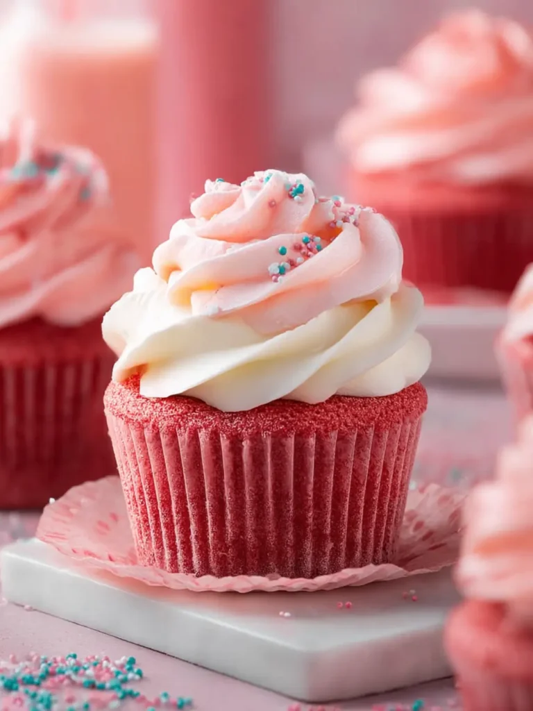 Pink Velvet Cupcakes First Image