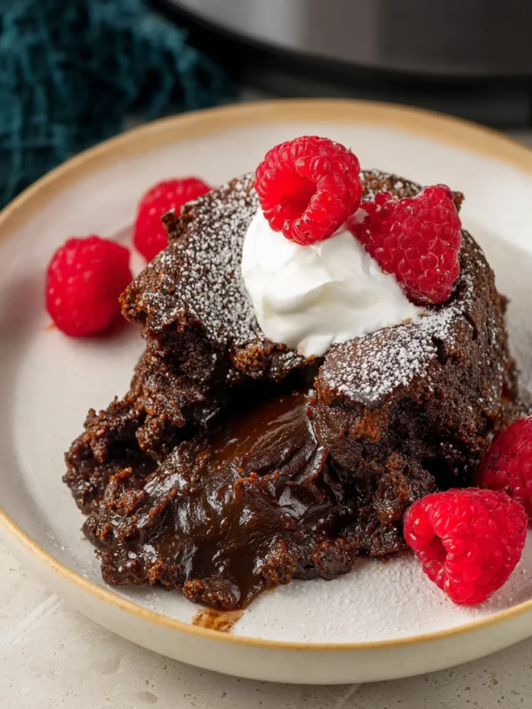 Slow Cooker Chocolate Molten Lava Cake First Image