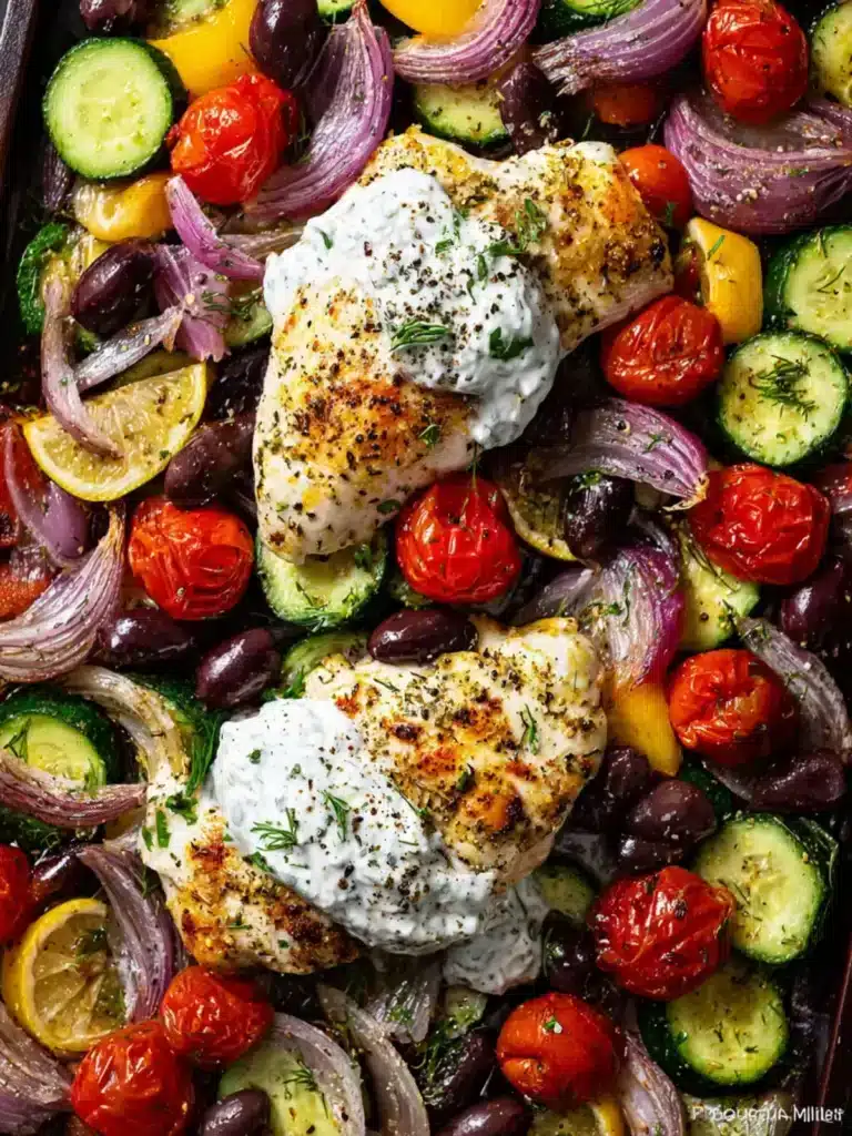 Sheet Pan Tzatziki Chicken First Image