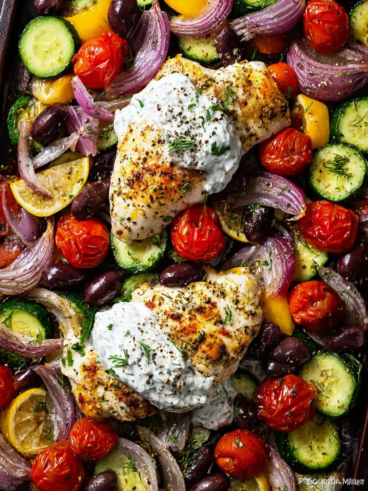 Sheet Pan Tzatziki Chicken First Image