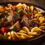 Slow Cooker Beef and Noodles First Image