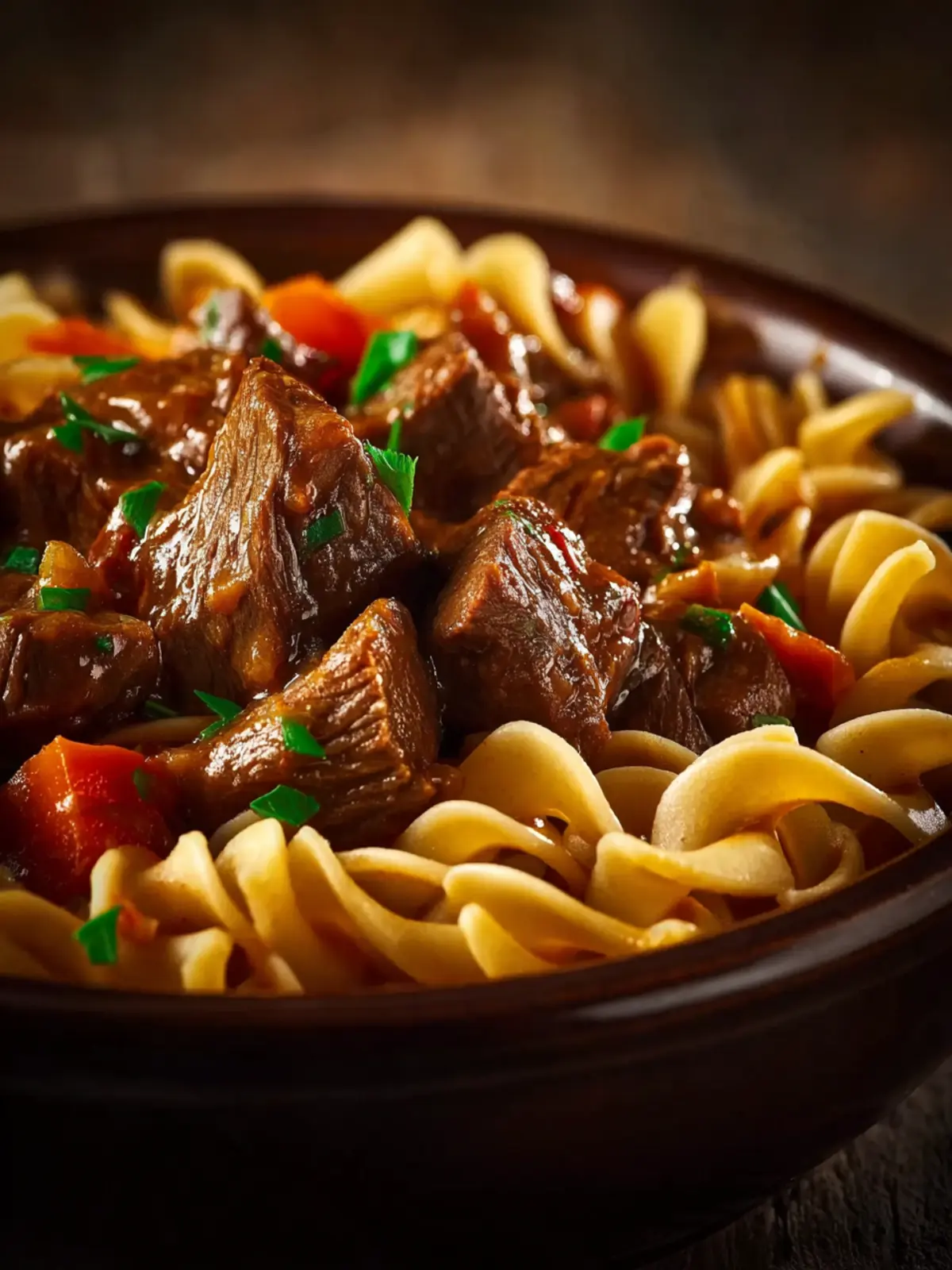 Slow Cooker Beef and Noodles First Image