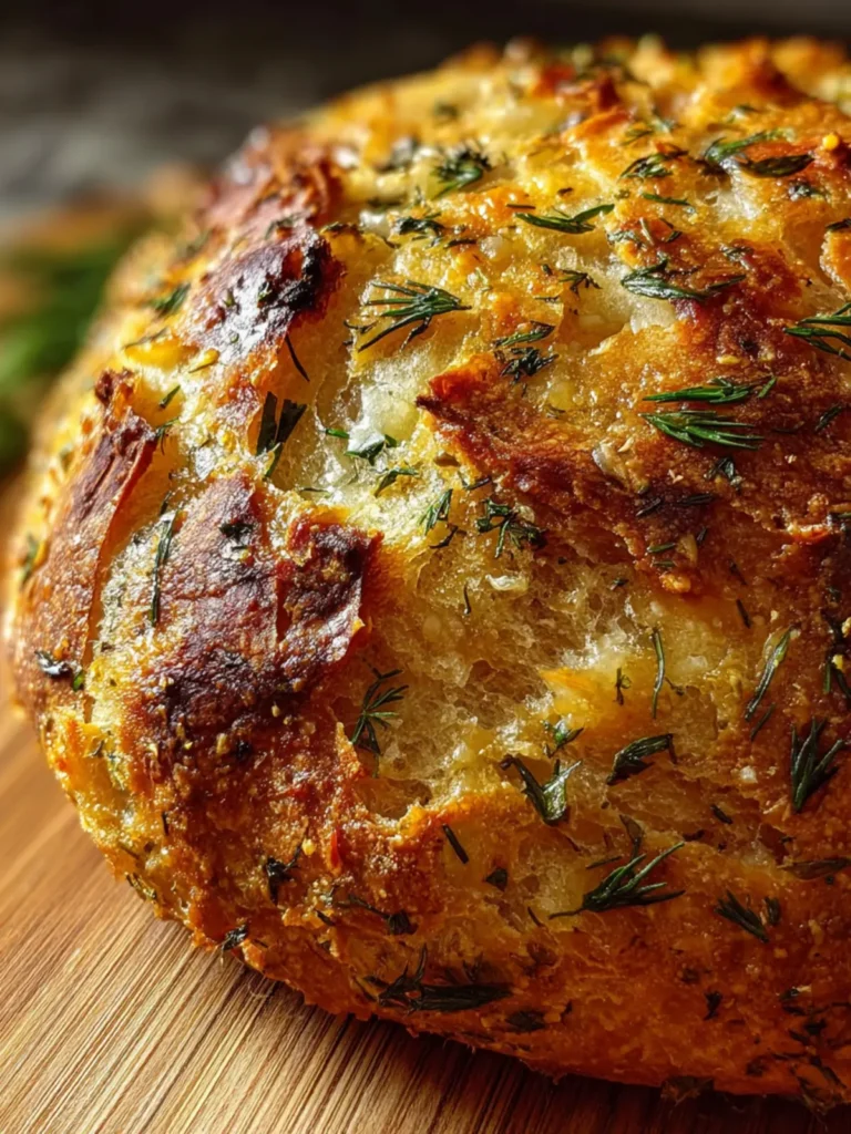 No-Knead Dill Gouda Artisan Bread First Image