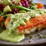 Pan Seared Cod with Avocado Cream Sauce First Image