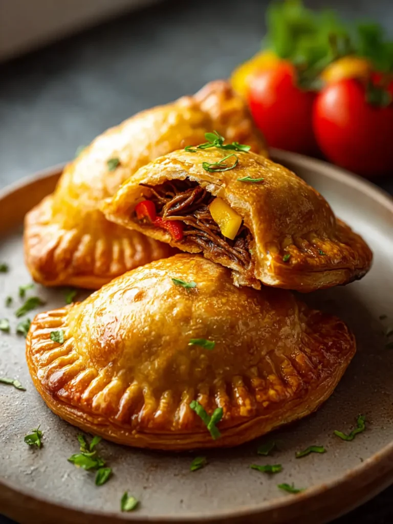 Jamaican Beef Pot Roast Hand Pies with Flaky Pastry First Image