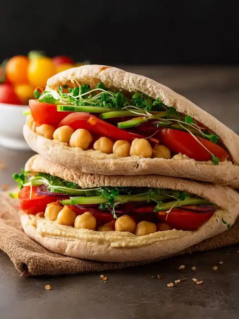 Easy Hummus Pita Sandwiches First Image