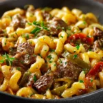 Philly Cheesesteak Pasta First Image