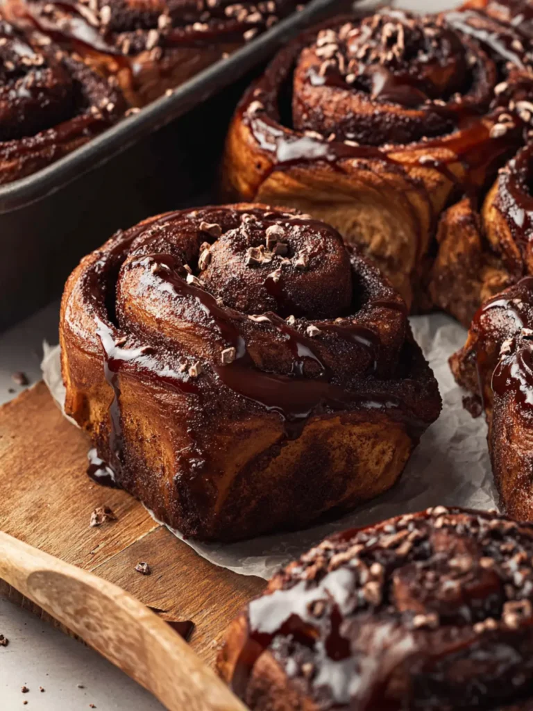 Vegan Chocolate Cinnamon Rolls First Image