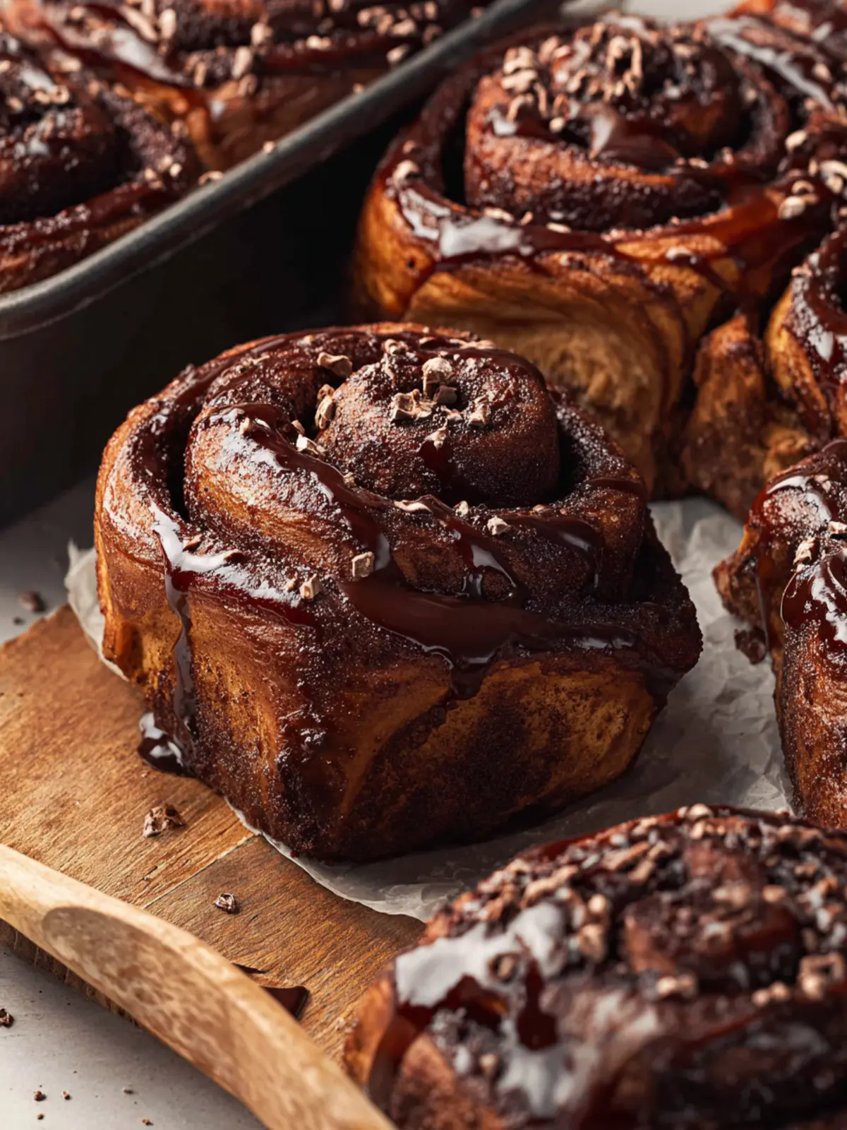 Vegan Chocolate Cinnamon Rolls First Image
