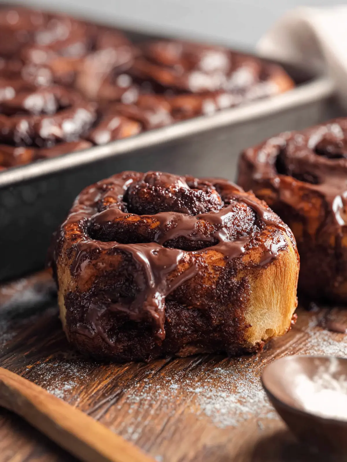 Vegan Chocolate Cinnamon Rolls First Image