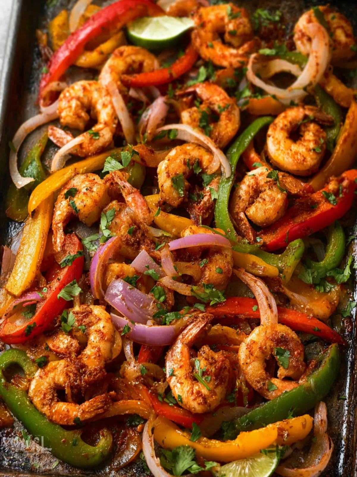 Sheet Pan Shrimp Fajitas First Image